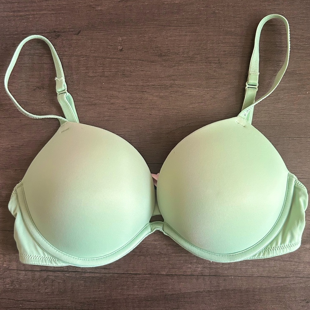 Victoria's Secret PINK Women's Green and Pink Bra